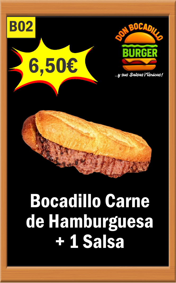 BOCADILLO CARNE DE HAMBURGUESA