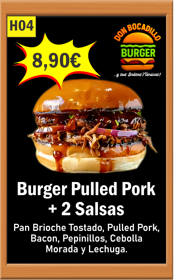 BURGER PULLED PORK
